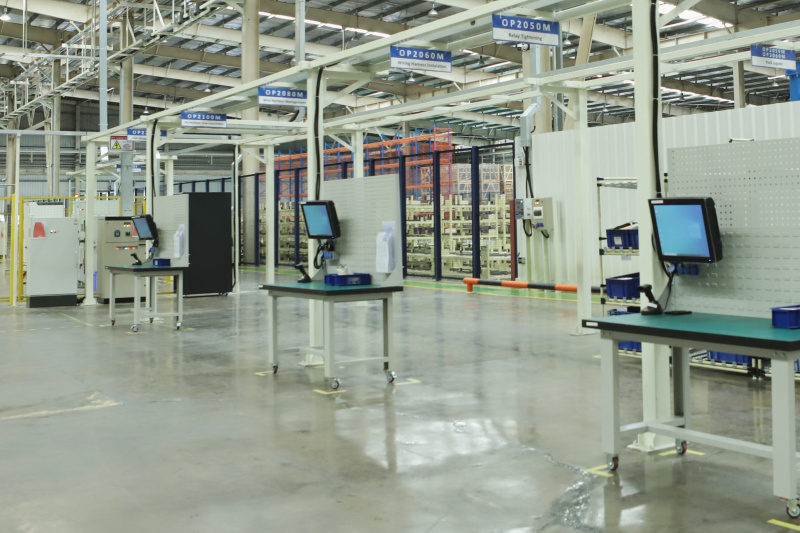Area inspeksi baterai setelah melalui Welding Station di area lini produksi baterai mobil listrik Wuling 1