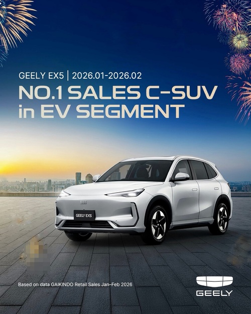 Foto 1 Geely EX5 Menempati Posisi Teratas Penjualan Ritel Nasional di Segmen C SUVjpg