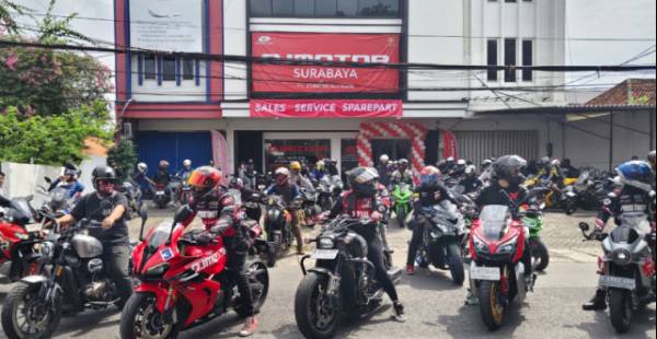 Market Positif, QJ Motor Indonesia Buka Main Dealer di Surabaya,  Diramaikan Ratusan Biker.