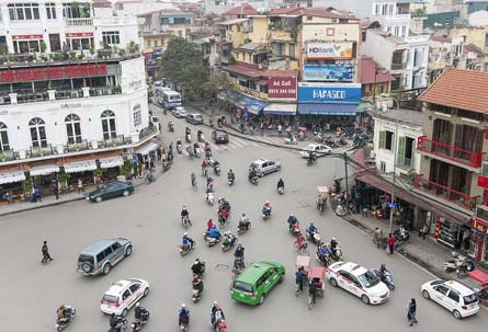 KOTA HANOI, VIETNAM. Akan ada pelarangan motor di tahun 2025 nanti